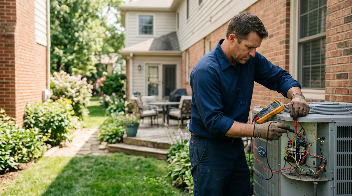 HVAC technician working near Kirvin, TX